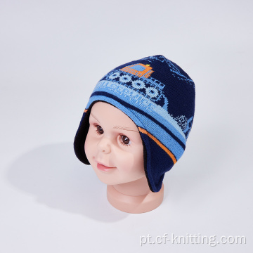 Baby chapéu de gorro de malha para o inverno